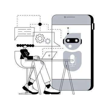 Natural language processing abstract concept vector illustration. Stock Illustration