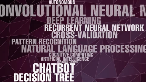 Natural language processing algorithm and neural network in deep learning Stock Footage 270424559