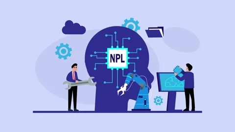 Natural Language Processing Concept with Engineers and Robotic Arm Configur.. Video stock 337943122
