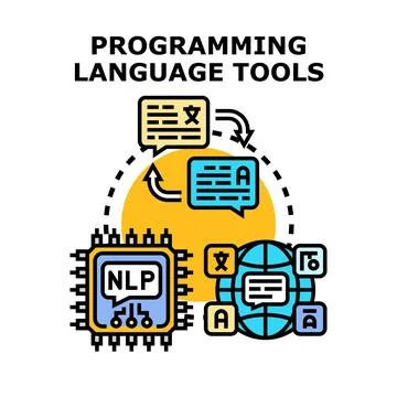 Natural language processing concept transforming multilingual communication Illustrazione stock
