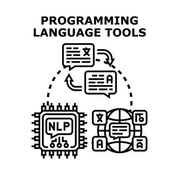 Natural language processing concept transforming multilingual communication Stock Illustration
