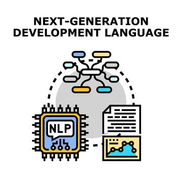 Natural language processing enabling next generation development language s.. イラスト素材