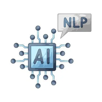 Natural language processing illustration Stock Illustration