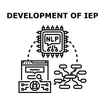 Natural language processing improving digital iep development Illustrazione stock