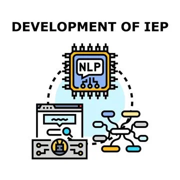 Natural language processing improving digital iep development Illustrazione stock