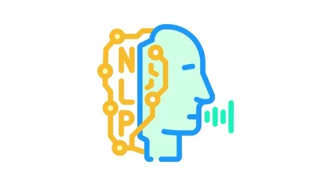 Natural language processing nlp seo color icon animation 스톡 동영상 327264150