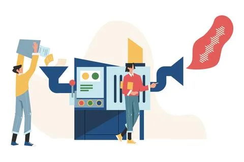 Natural Language Processing (NLP) Text-to-Speech Illustration Stock Illustration