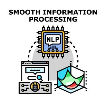 Natural language processing system for data analysis Stock Illustration