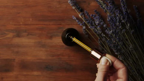 Natural lavender oil.  Stock Footage 144010918