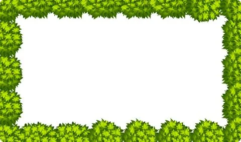 Natural leaf border scene Illustrazione stock