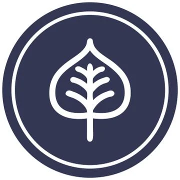 Natural leaf circular icon 스톡 일러스트