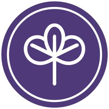 Natural leaf circular icon Stock Illustration