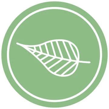 Natural leaf circular icon 스톡 일러스트