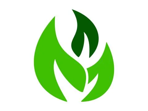 Natural Leaf Icon Minimal Vector Design Stock Illustration