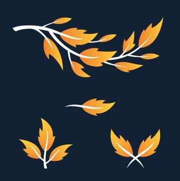 Natural Leaf Ornaments Иллюстрация
