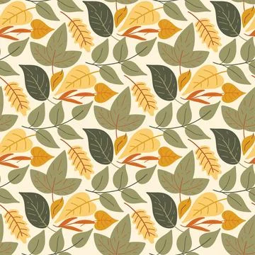 Natural leafy seamless pattern vector illustration 스톡 일러스트