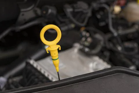 Natural light. the engine compartment of the car. open hood. the extracted di Stock Photos
