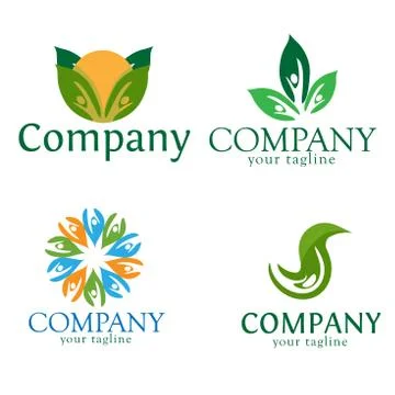 Natural logo design Stock Illustration