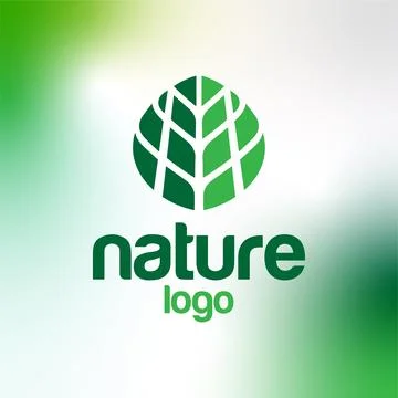 Natural Logo Design Stock Illustration