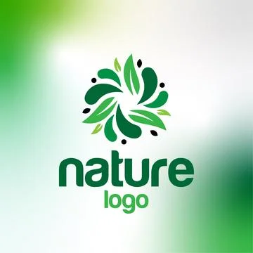 Natural Logo Design Stock Illustration