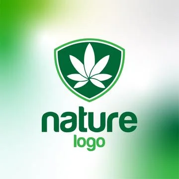 Natural Logo Design Illustrazione stock