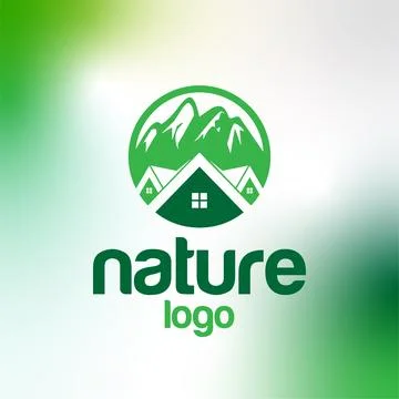 Natural Logo Design Stock Illustration