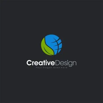 Natural Logo Tech Globe Abstract Icon Logo Stock Illustration