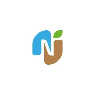 Natural looking letter N vector logo. Stock Illustration