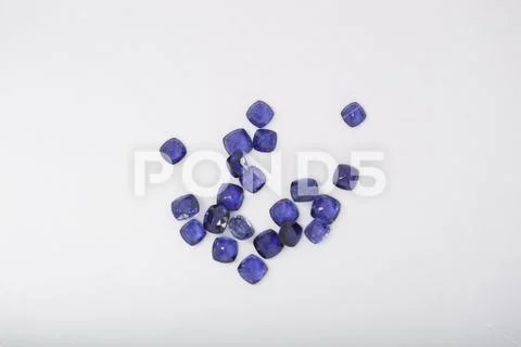 Natural Loose Blue Sapphire Gemstone. Stock Photos