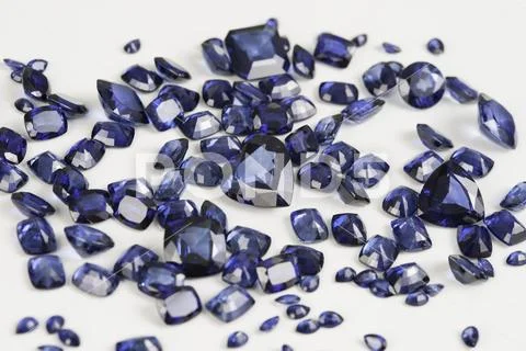 Natural Loose Blue Sapphire Gemstone. Stock Photos
