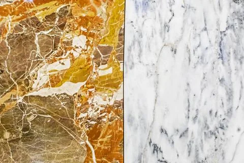 A natural marble surface in warm brown and cool gray. Contrast in the interio Stock Photos