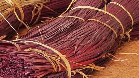 Natural material for production use Wicker. Lepironia articulata. Stock Footage 306942395