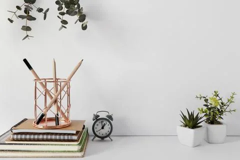 Natural material stationery composition. High quality beautiful photo concept Stock Photos