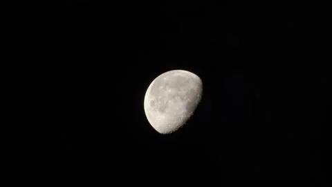 Natural Moon by night with light clouds Stock Footage 221492517