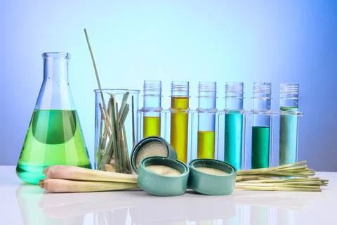 Natural mosquitoes repellent gel derived from lemongrass and other herbs with Stock Photos