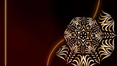 Natural Motion Motion Shadow Weaver Mandala Ramadan Background Stock Footage 327721521