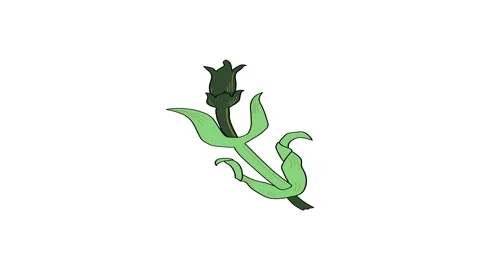 Natural object in shape of flower  simple animation. Stock Footage 266809526