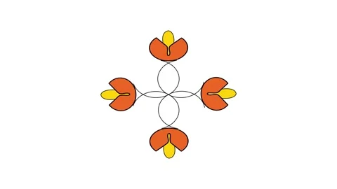 Natural object  simple animation on white background. Stock Footage 266410438