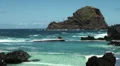 Natural ocean bath with lava rocks HD Footage