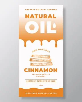 Natural Oil Abstract Vector Packaging Design or Label Template. Modern Stock-Illustration