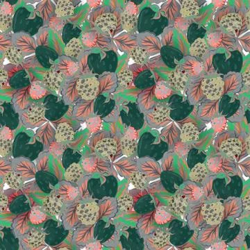 Natural organic berries seamless pattern. Vector 库存插图