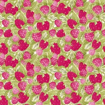 Natural organic berries seamless pattern. Vector Иллюстрация