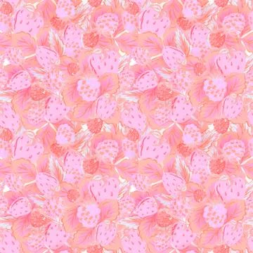 Natural organic berries seamless pattern. Vector 스톡 일러스트