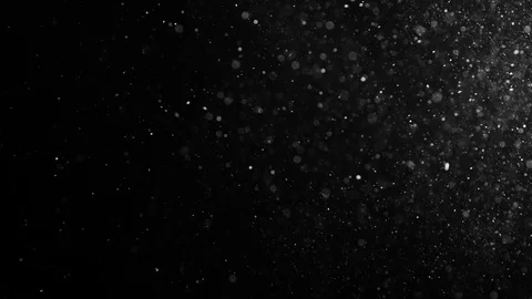 Natural Organic Dust Particles Float On Black Background. Dust In Motion. Stock Footage 85698518