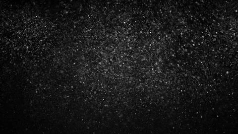 Natural Organic Dust Particles Float On Black Background. Dust In Motion. Stock Footage 85698782