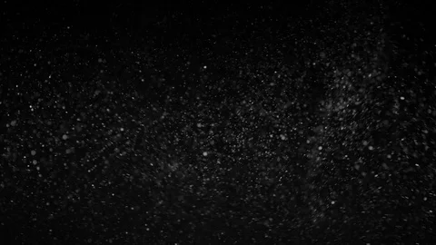 Natural Organic Dust Particles Float On Black Background. Dust In Motion. Stock Footage 85698945