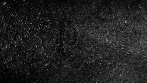 Natural Organic Dust Particles Float On Black Background. Dust In Motion. Stock Footage 85899145
