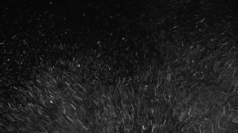 Natural Organic Dust Particles Float On Black Background. Dust In Motion. Stock Footage 85899167