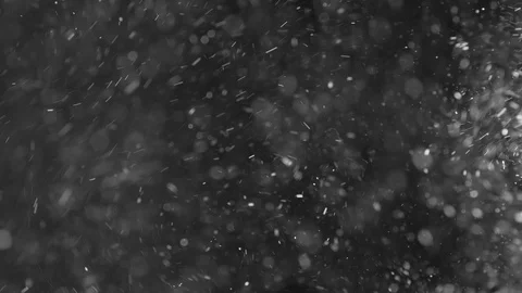 Natural Organic Dust Particles Float On Black Background. Dust In Motion. Stock Footage 86497687