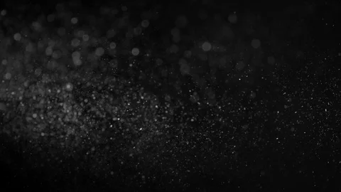 Natural Organic Dust Particles Float On Black Background. Dust In Motion. Stock Footage 86497738